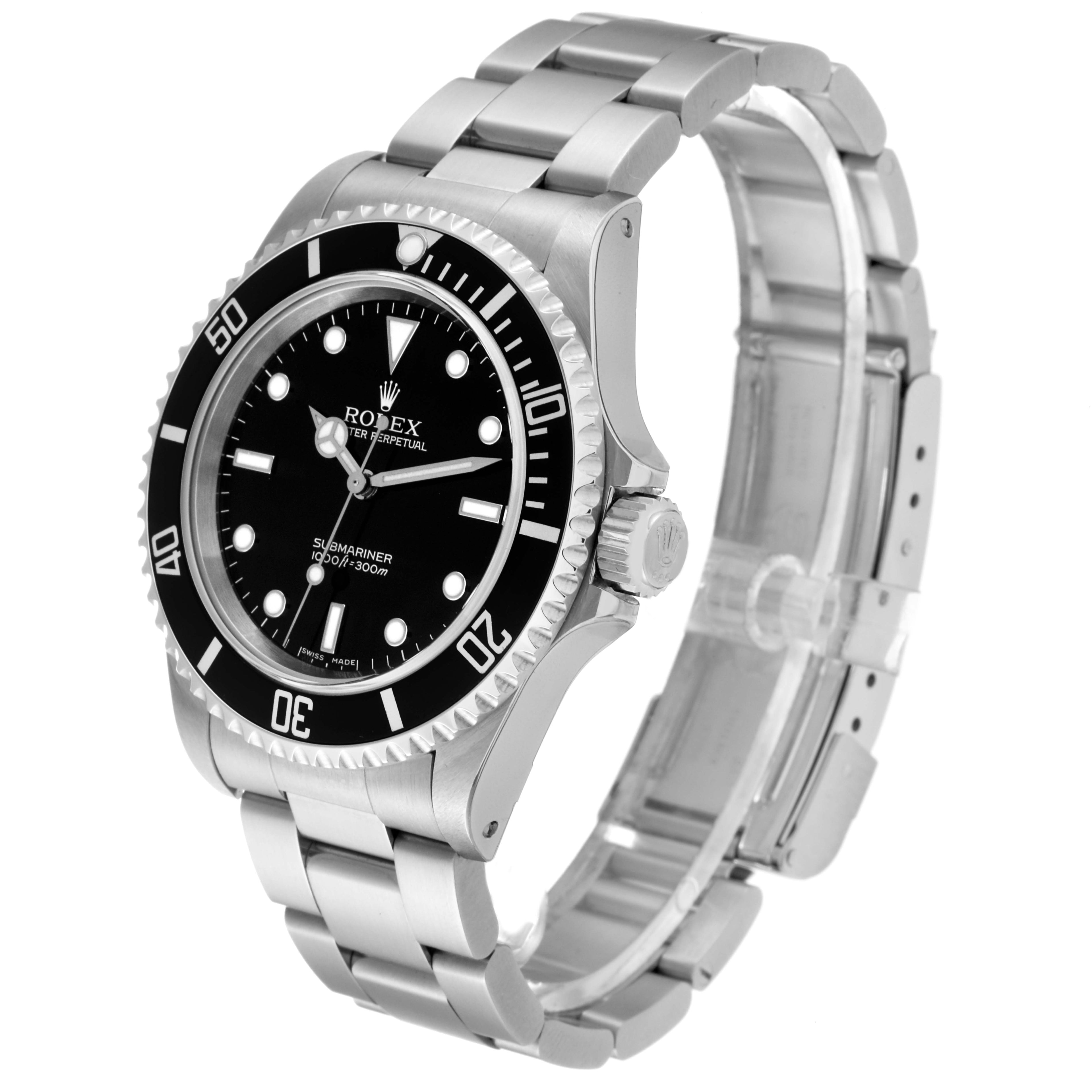 Rolex Submariner No Date 40mm 4 Liner Steel Mens Watch 14060 Unworn