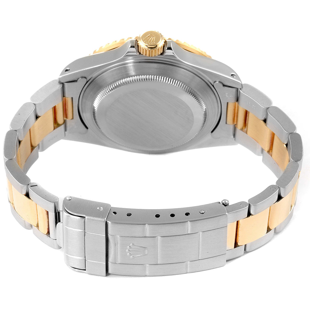 Rolex Submariner Purple Blue Dial Steel Yellow Gold Mens Watch 16613