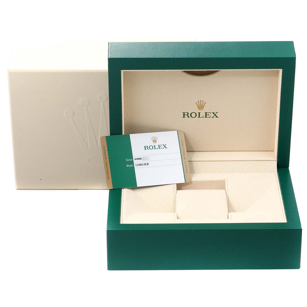 Rolex Submariner Steel 18K Yellow Gold Blue Dial Mens Watch 116613 Unworn