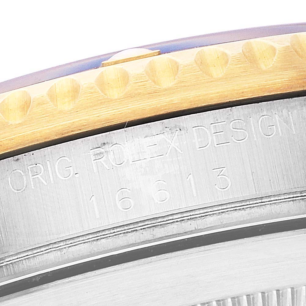 Rolex Submariner Steel Gold Diamond Sapphire Serti Dial Watch 16613