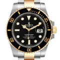 Rolex Submariner Steel Yellow Gold Black Dial Automatic Mens Watch 116613