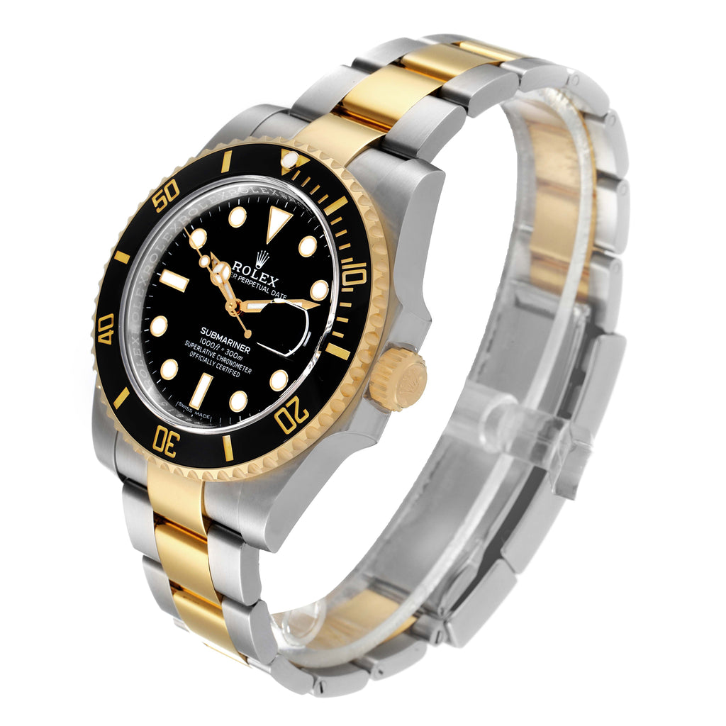 Rolex Submariner Steel Yellow Gold Black Dial Mens Watch 116613 Unworn