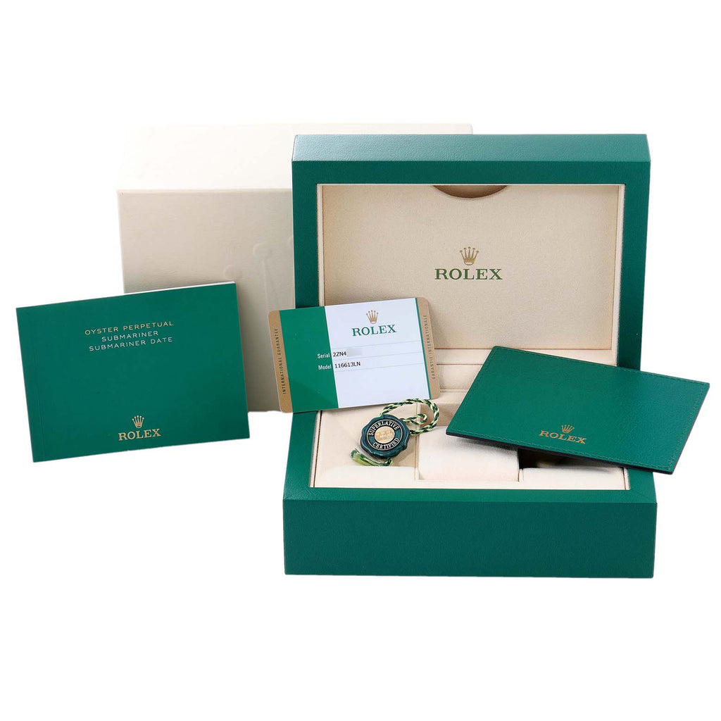 Rolex Submariner Steel Yellow Gold Black Dial Mens Watch 116613 Unworn