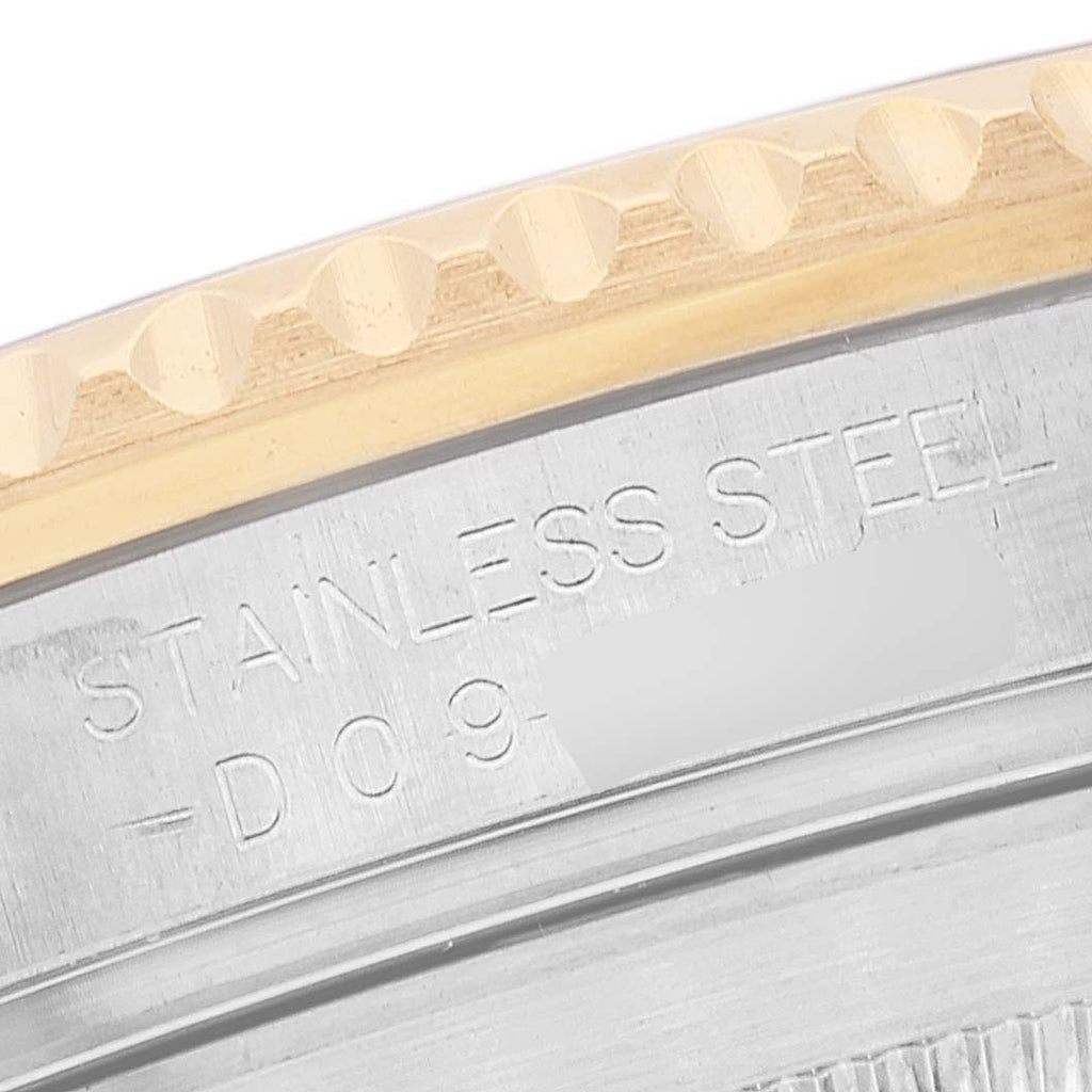 Rolex Submariner Steel Yellow Gold Diamond Sapphire Serti Dial Watch 16613