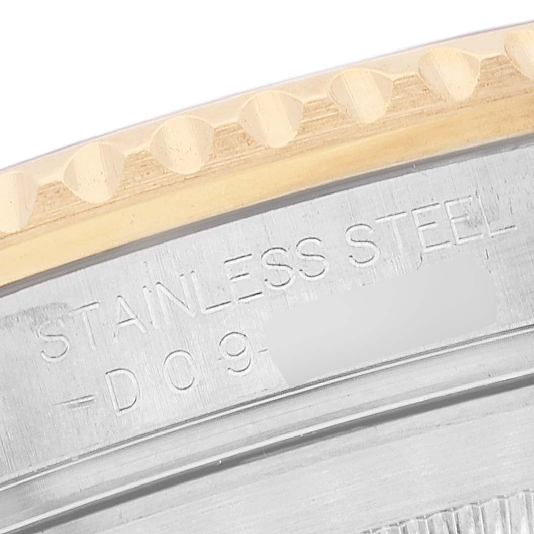 Rolex Submariner Steel Yellow Gold Diamond Sapphire Serti Dial Watch 16613