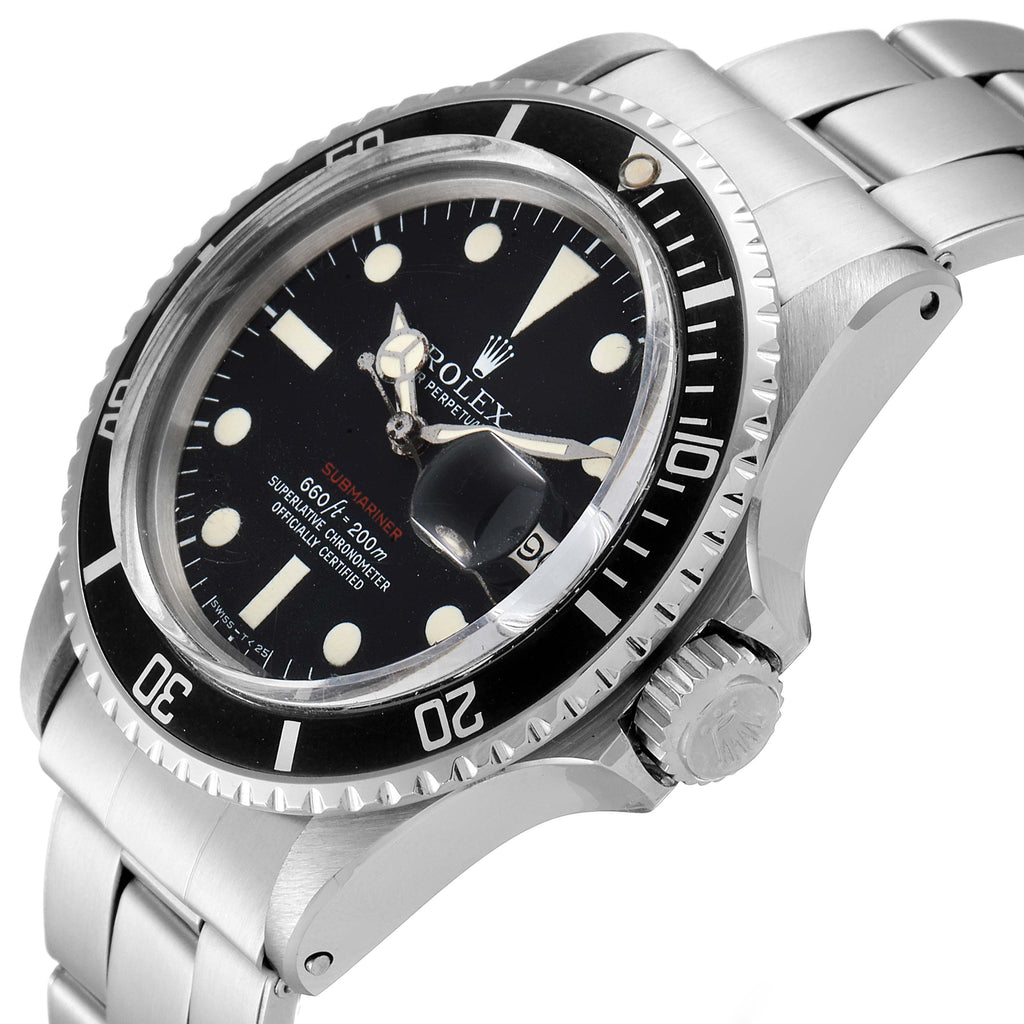 Rolex Submariner Vintage Black Mark V Dial Steel Mens Watch 1680