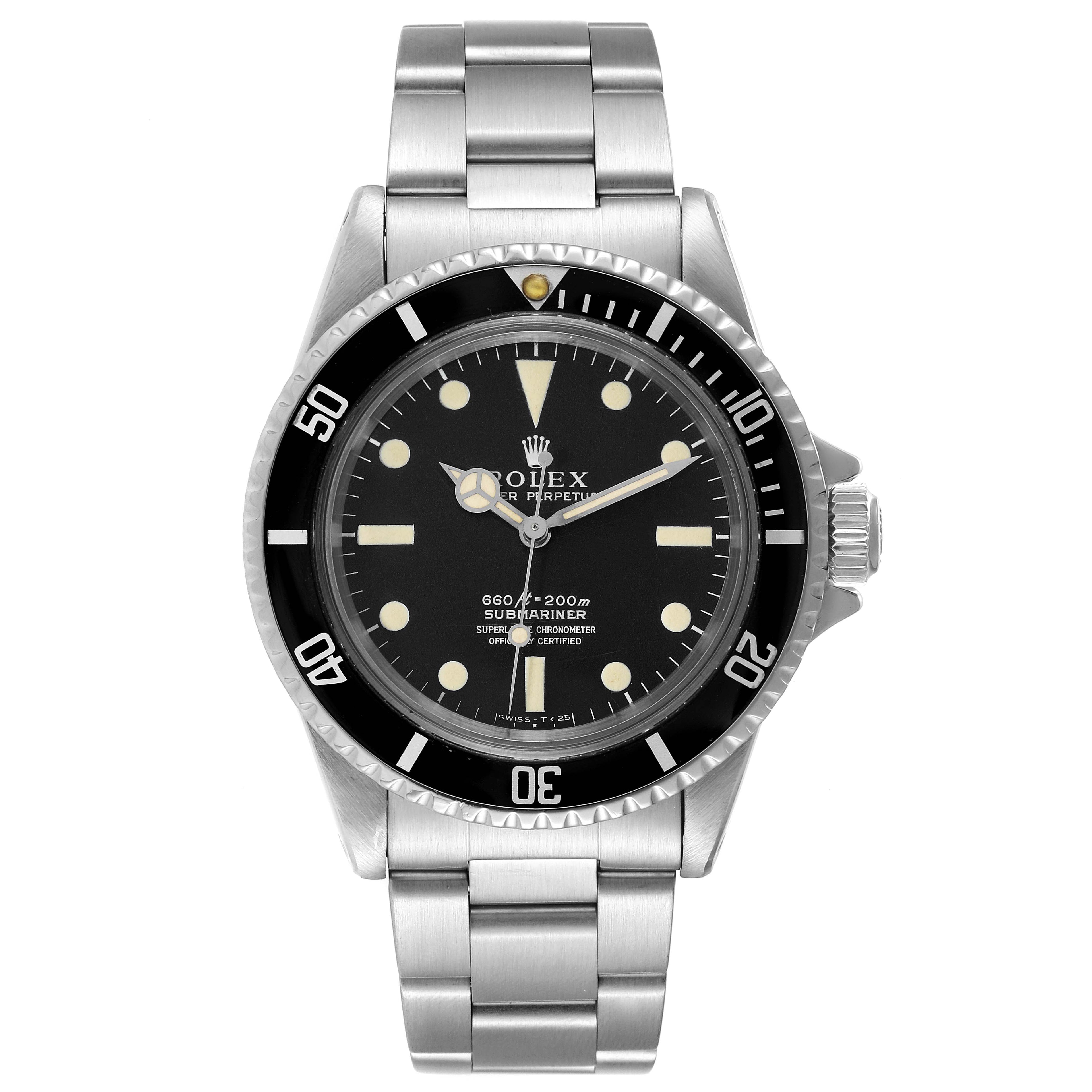 Rolex Submariner Vintage Stainless Steel Mens Watch 5512