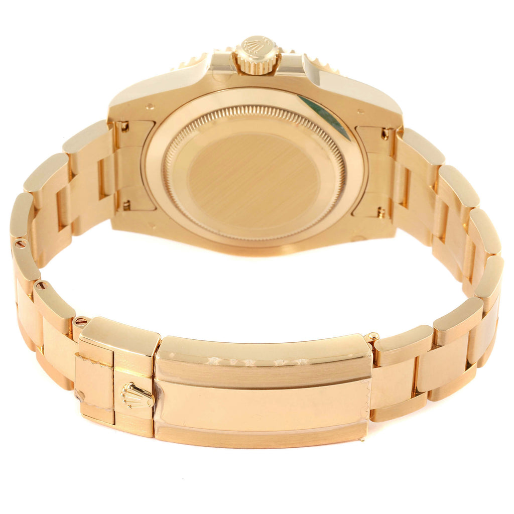 Rolex Submariner Yellow Gold Blue Dial Ceramic Bezel Mens Watch 116618 Unworn