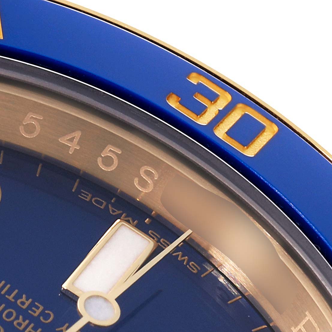 Rolex Submariner Yellow Gold Blue Dial Ceramic Bezel Mens Watch 116618 Unworn