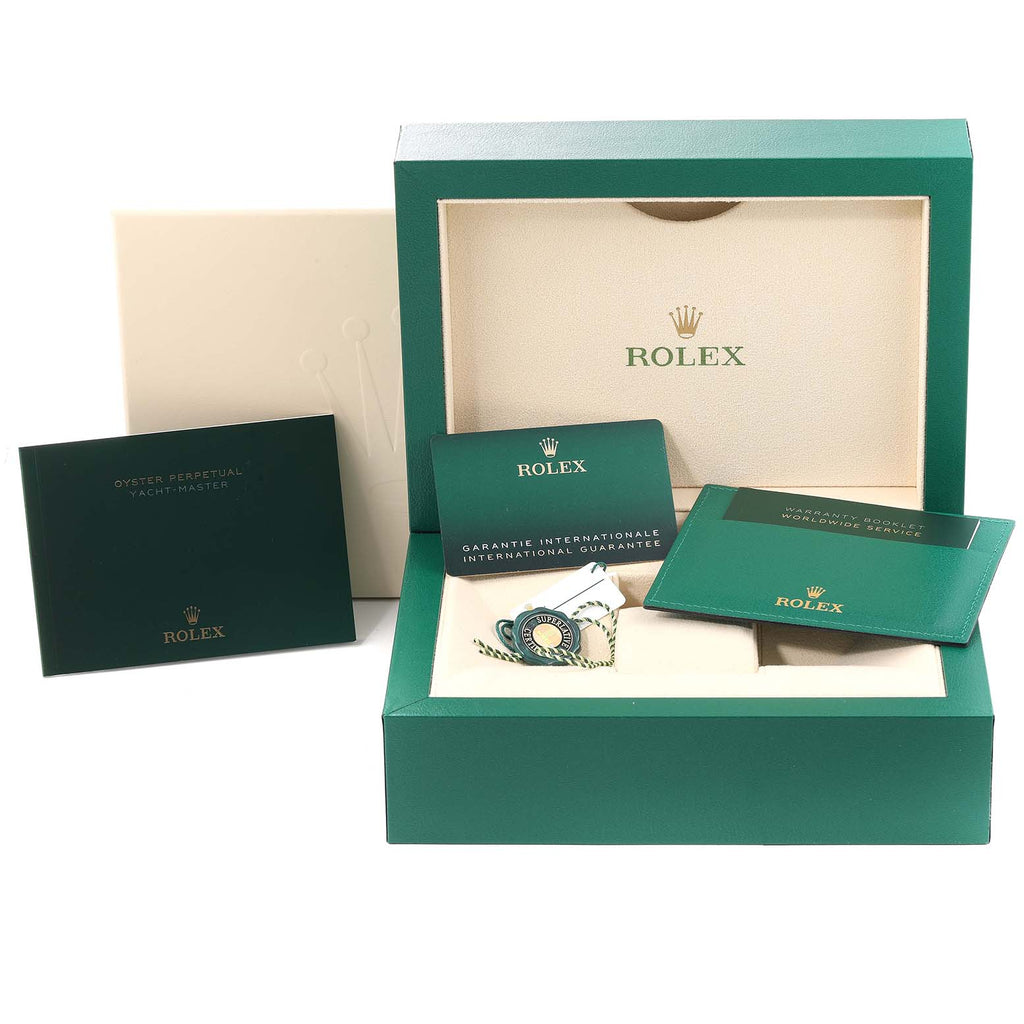 Rolex Yacht-Master Yellow Gold Oysterflex Bracelet Mens Watch 226658 Unworn