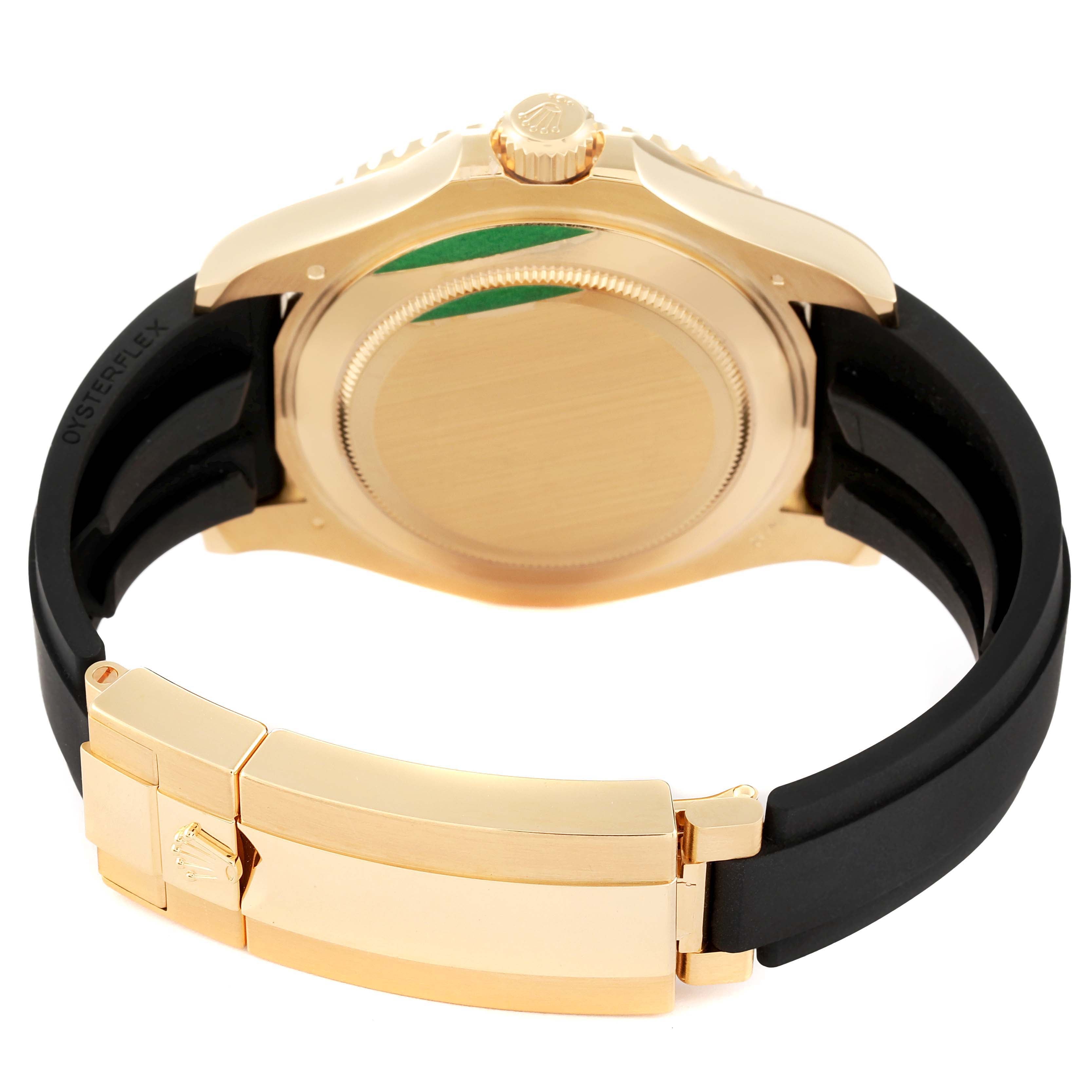 Rolex Yacht-Master Yellow Gold Oysterflex Bracelet Mens Watch 226658 Unworn