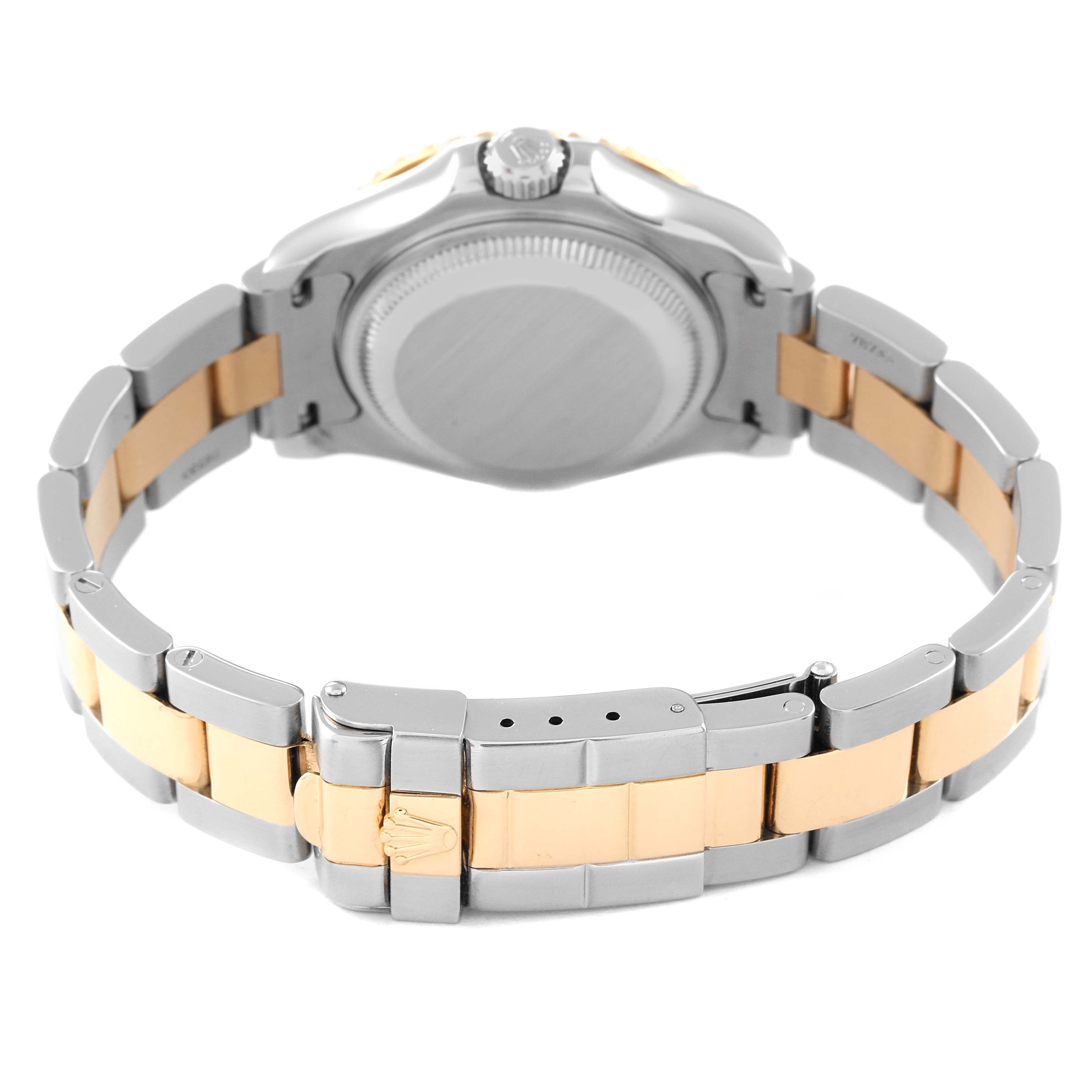 Rolex Yachtmaster 29 mm Steel Yellow Gold White Dial Ladies Watch 69623