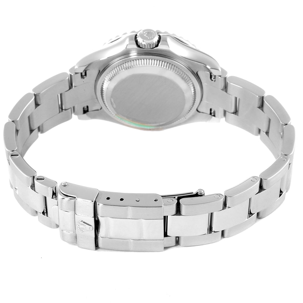 Rolex Yachtmaster 29 Steel Platinum Dial Bezel Ladies Watch 169622 Box