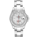 Rolex Yachtmaster 29 Steel Platinum Dial Bezel Ladies Watch 169622 Unworn