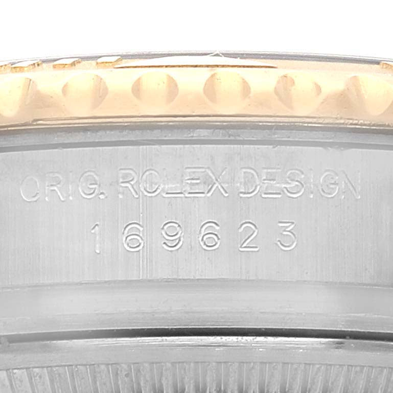 Rolex Yachtmaster 29 Steel Yellow Gold Blue Dial Ladies Watch 169623 Box Card