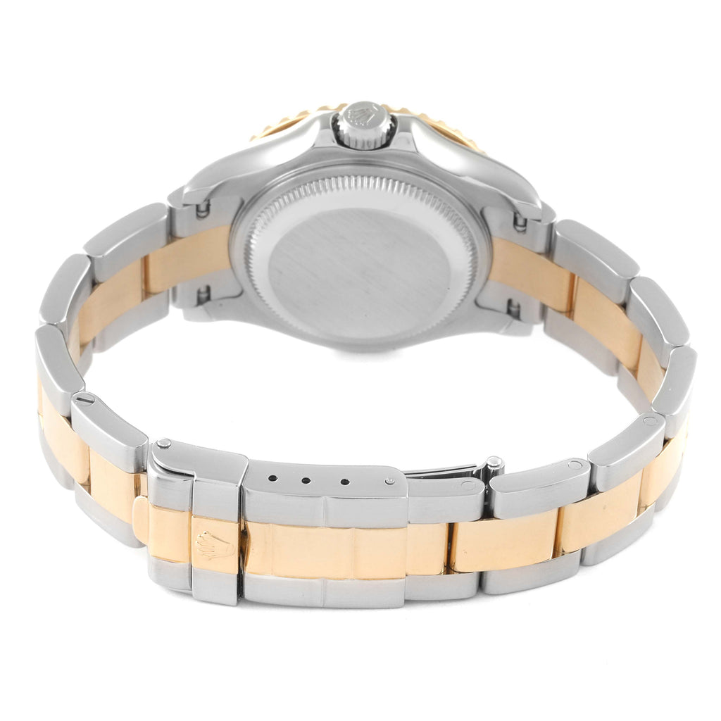 Rolex Yachtmaster 29 Steel Yellow Gold Blue Dial Ladies Watch 169623 Box Card