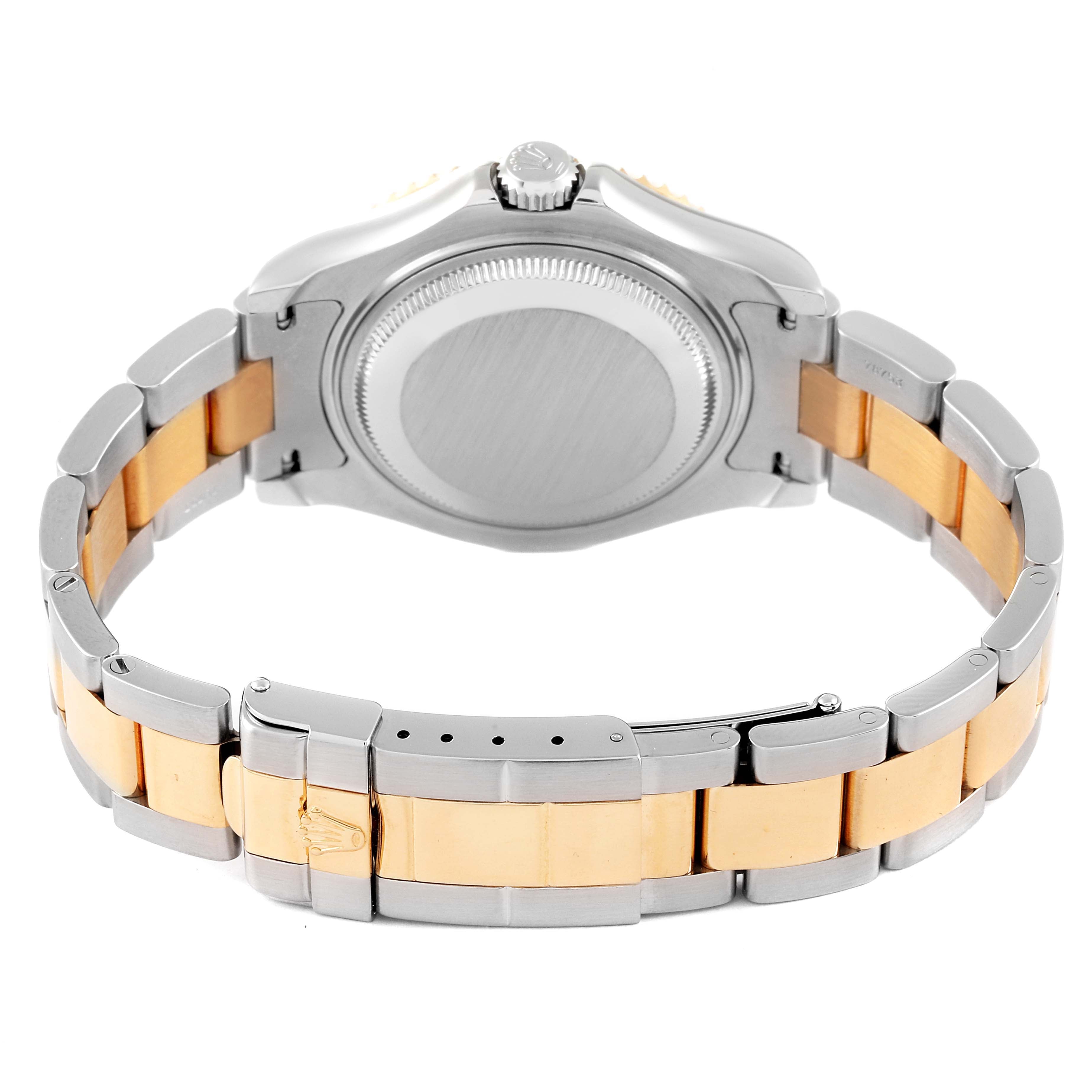 Rolex Yachtmaster 35 Midsize Steel Yellow Gold Blue Dial Mens Watch 68623