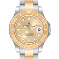 Rolex Yachtmaster 35 Midsize Steel Yellow Gold Mens Watch 168623 Box Papers