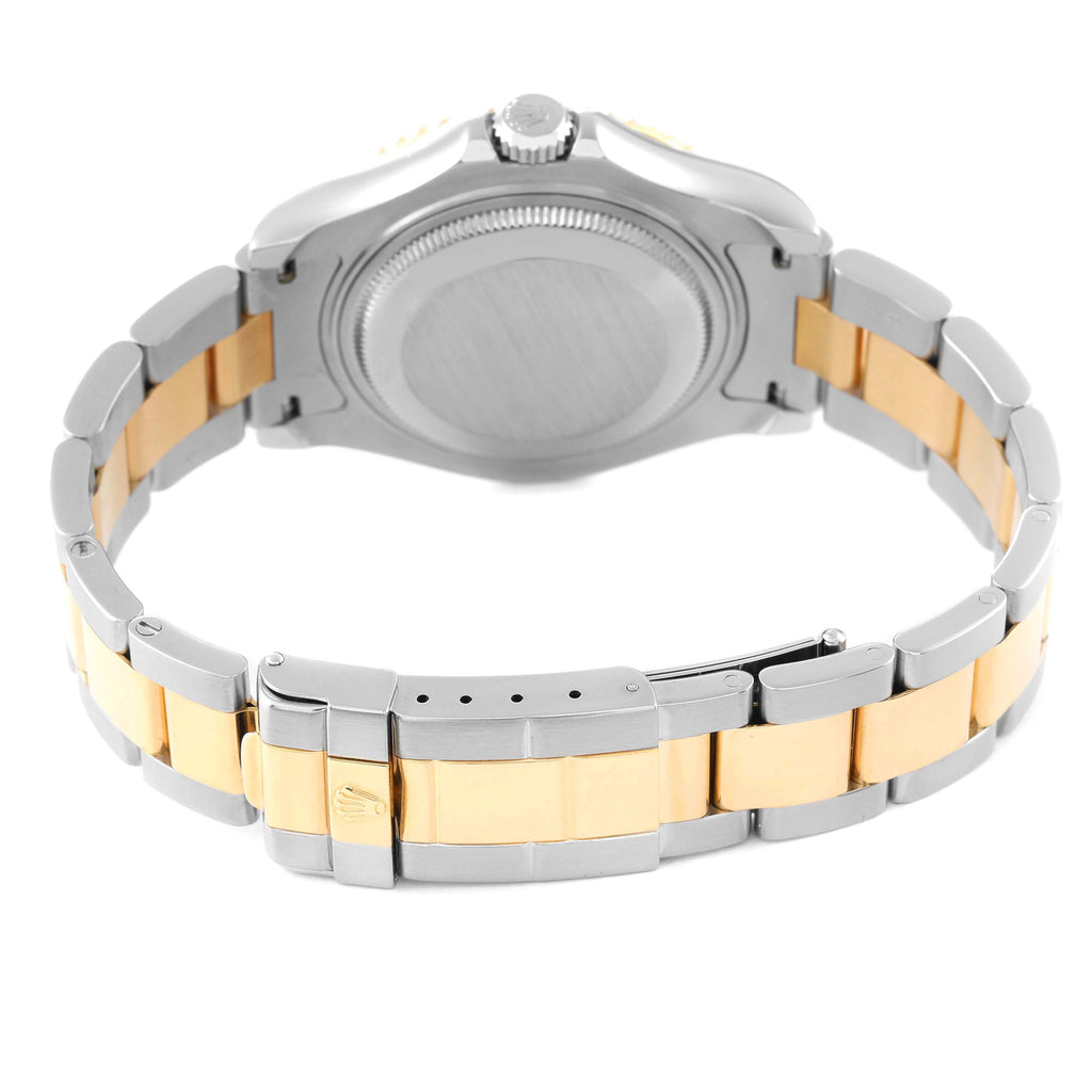 Rolex Yachtmaster 35 Midsize Steel Yellow Gold Mens Watch 68623 Box Papers