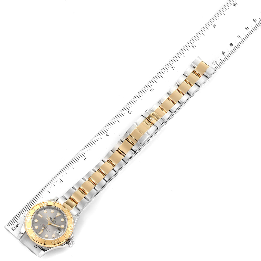 Rolex Yachtmaster 35 Midsize Steel Yellow Gold Slate Dial Mens Watch 168623