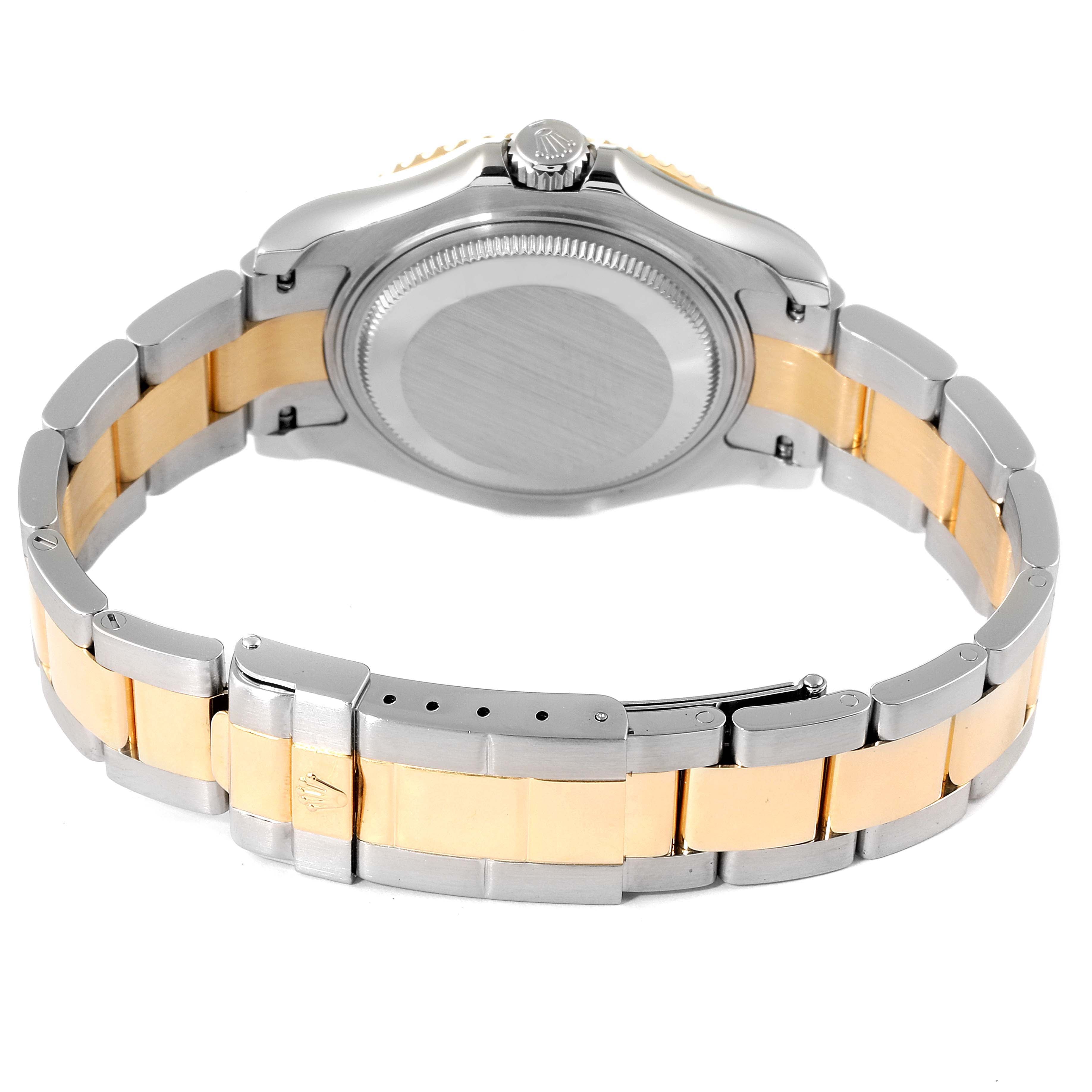 Rolex Yachtmaster 35 Midsize Steel Yellow Gold Slate Dial Mens Watch 168623