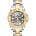Rolex Yachtmaster 35 Midsize Steel Yellow Gold Slate Dial Mens Watch 168623