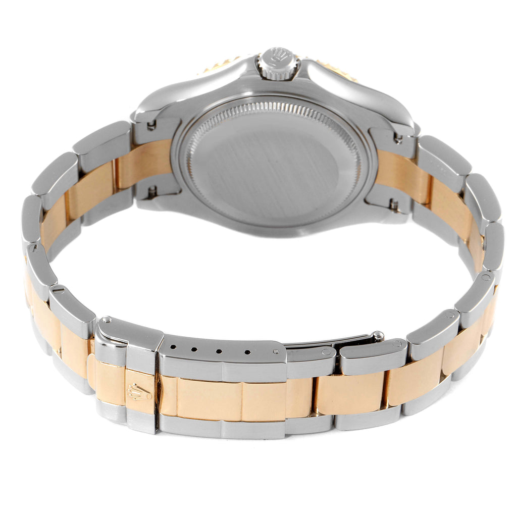 Rolex Yachtmaster 35 Midsize Steel Yellow Gold Grey Dial Mens Watch 168623