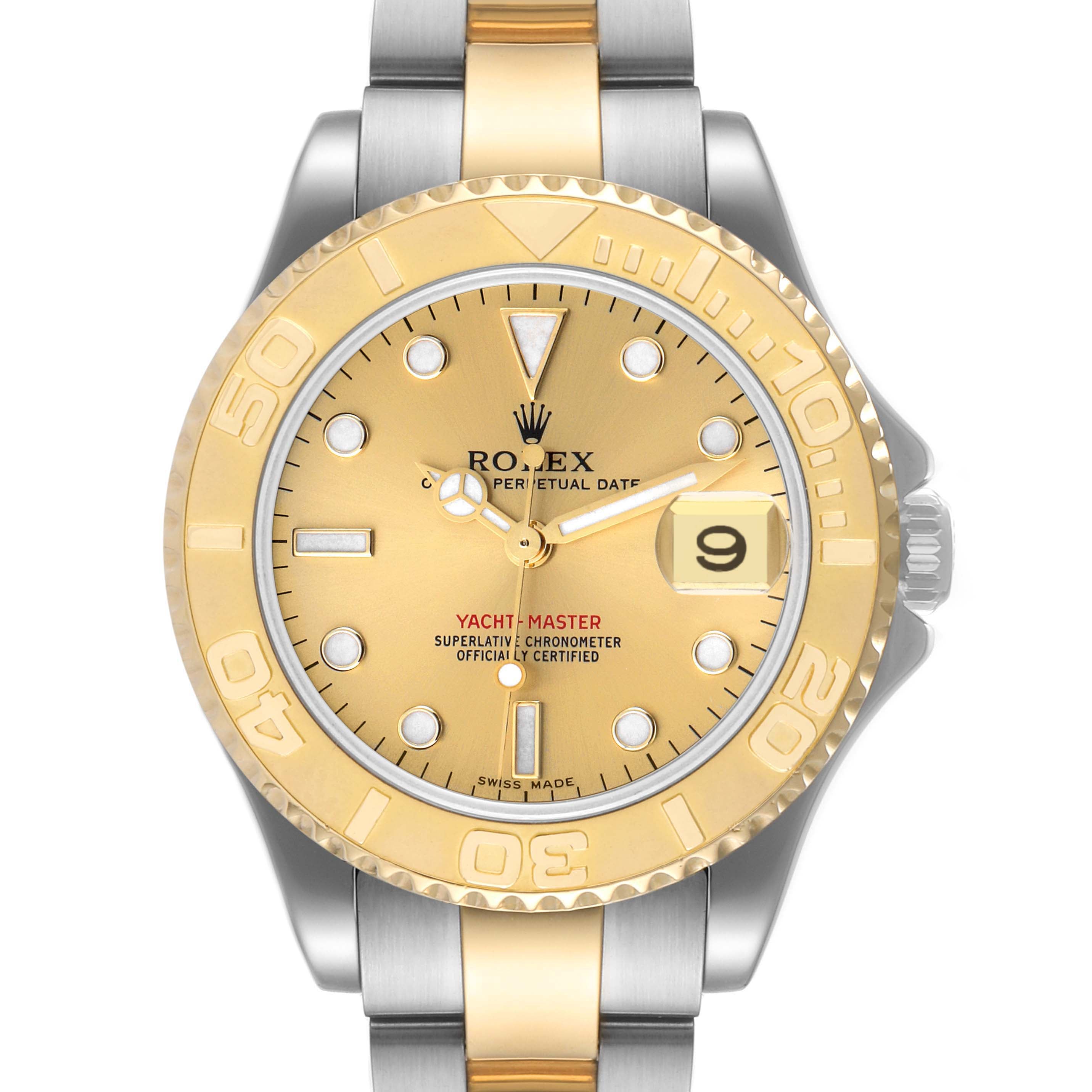 Rolex Yachtmaster 35 Midsize Steel Yellow Gold Unisex Watch 168623
