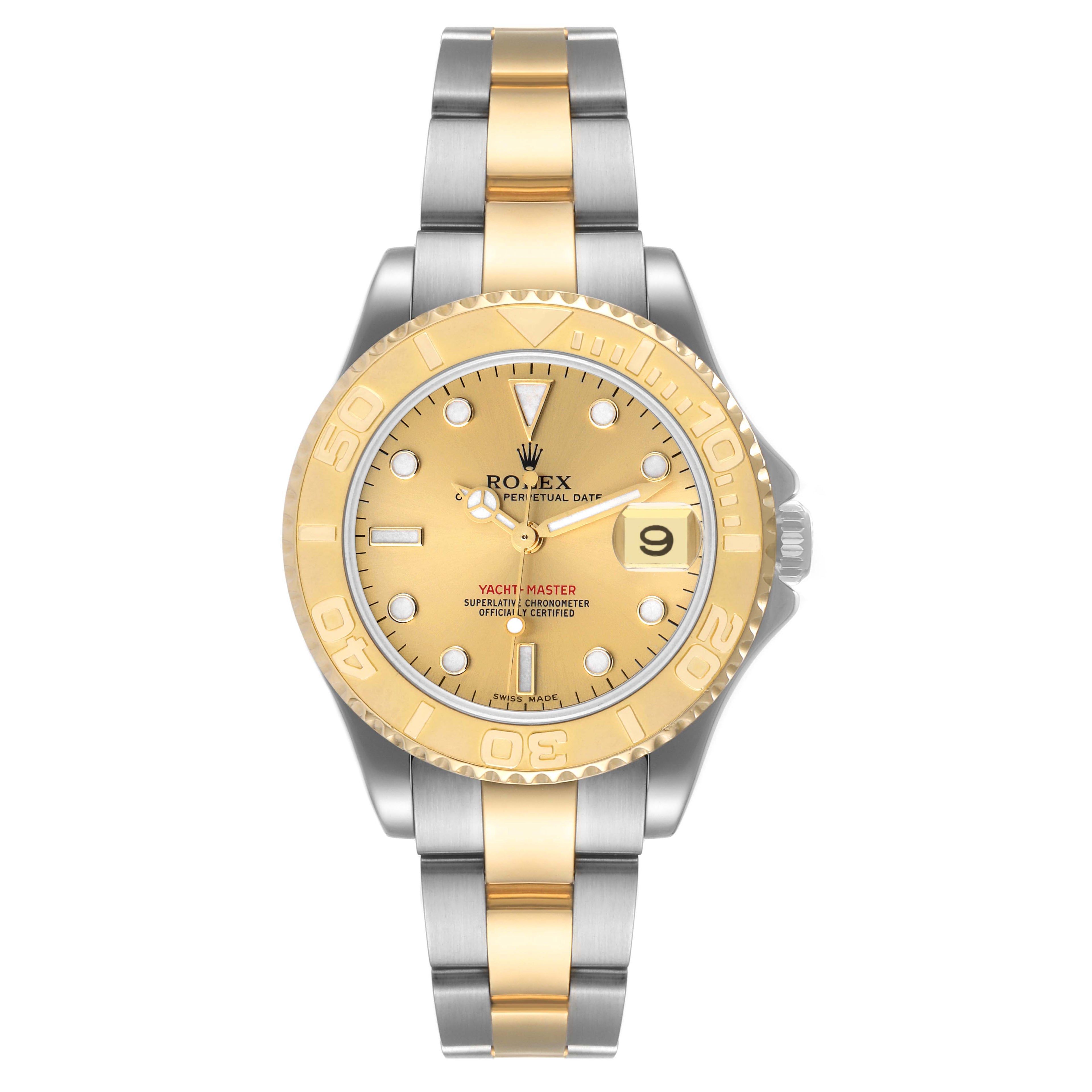 Rolex Yachtmaster 35 Midsize Steel Yellow Gold Unisex Watch 168623