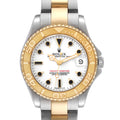 Rolex Yachtmaster 35 Midsize Steel Yellow Gold White Dial Mens Watch 68623