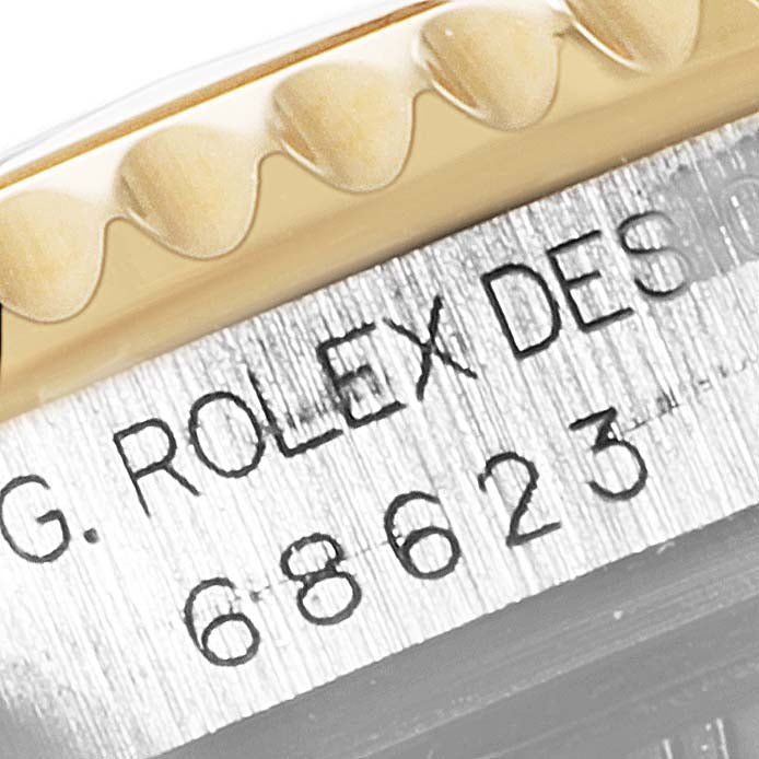 Rolex Yachtmaster 35 Midsize Steel Yellow Gold White Dial Watch 68623 Box Papers