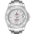 Rolex Yachtmaster 35mm Midsize Steel Platinum Mens Watch 168622