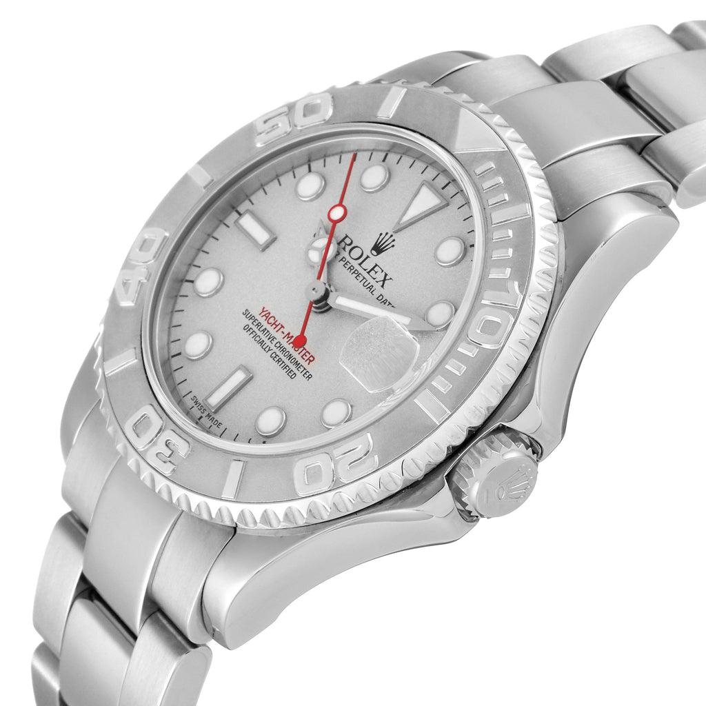 Rolex Yachtmaster 35mm Midsize Steel Platinum Mens Watch 168622