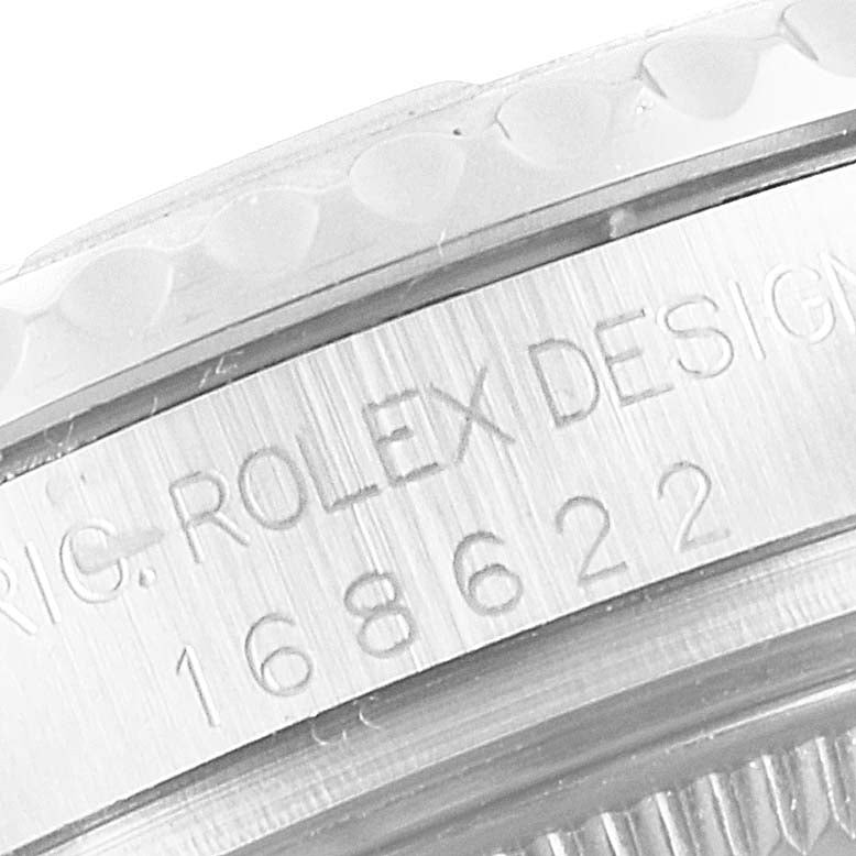 Rolex Yachtmaster 35mm Midsize Steel Platinum Mens Watch 168622 Box Card