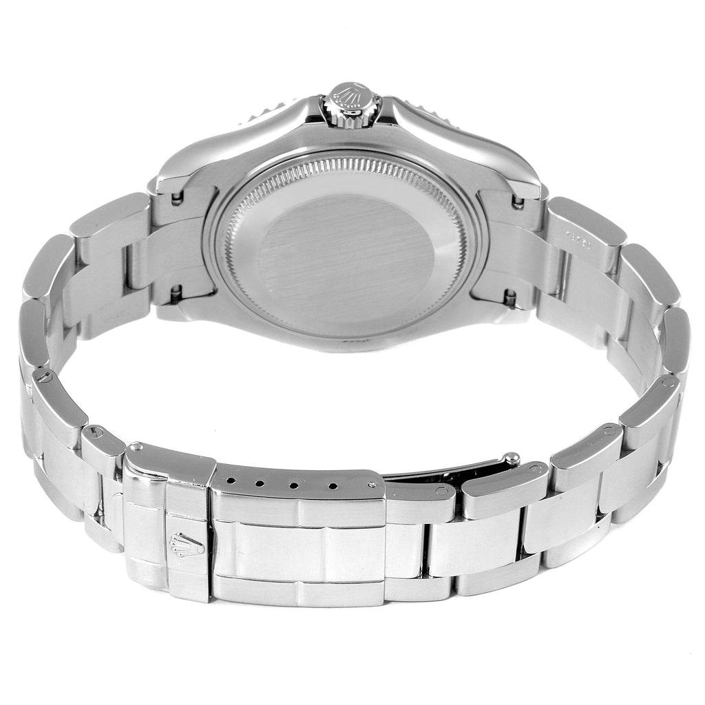 Rolex Yachtmaster 35mm Midsize Steel Platinum Mens Watch 168622 Box Card