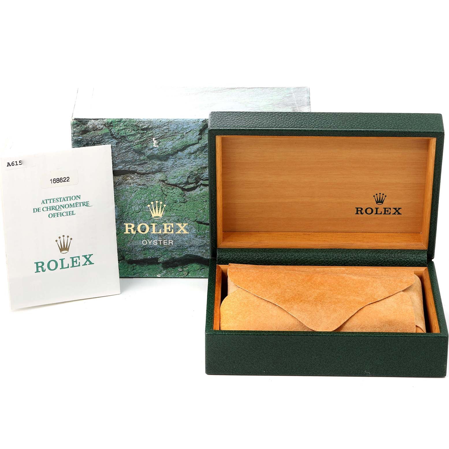 Rolex Yachtmaster 35mm Midsize Steel Platinum Mens Watch 168622 Box Card