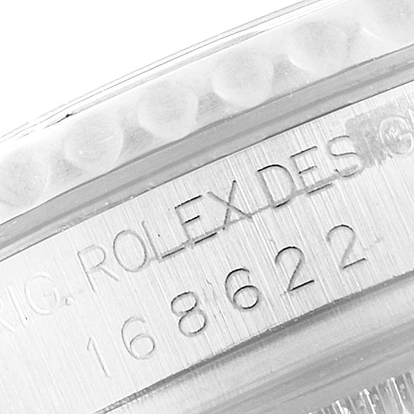 Rolex Yachtmaster 35mm Midsize Steel Platinum Mens Watch 168622 Box Papers