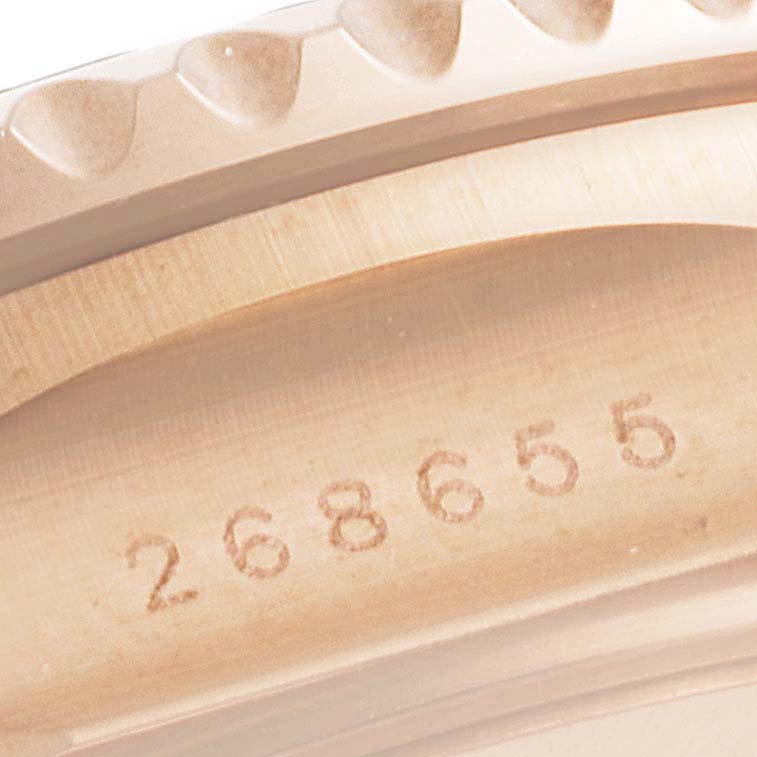 Rolex Yachtmaster 37 Rose Gold Rubber Strap Mens Watch 268655 Box Card