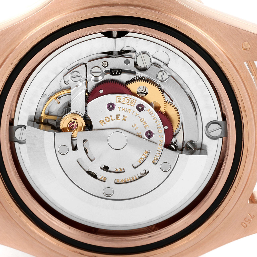 Rolex Yachtmaster 37 Rose Gold Rubber Strap Mens Watch 268655 Box Card
