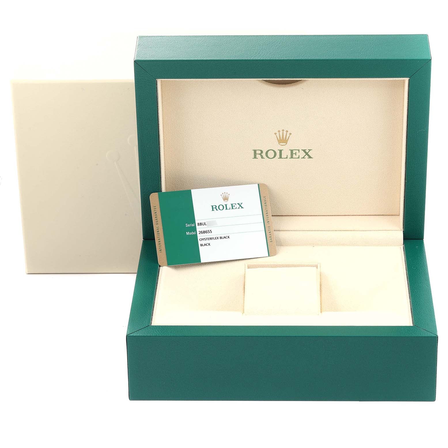 Rolex Yachtmaster 37 Rose Gold Rubber Strap Mens Watch 268655 Box Card