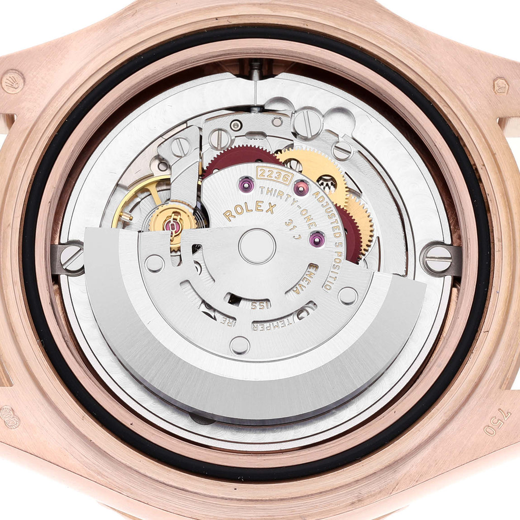 Rolex Yachtmaster 37 18K Everose Gold Rubber Strap Watch 268655 Box Card
