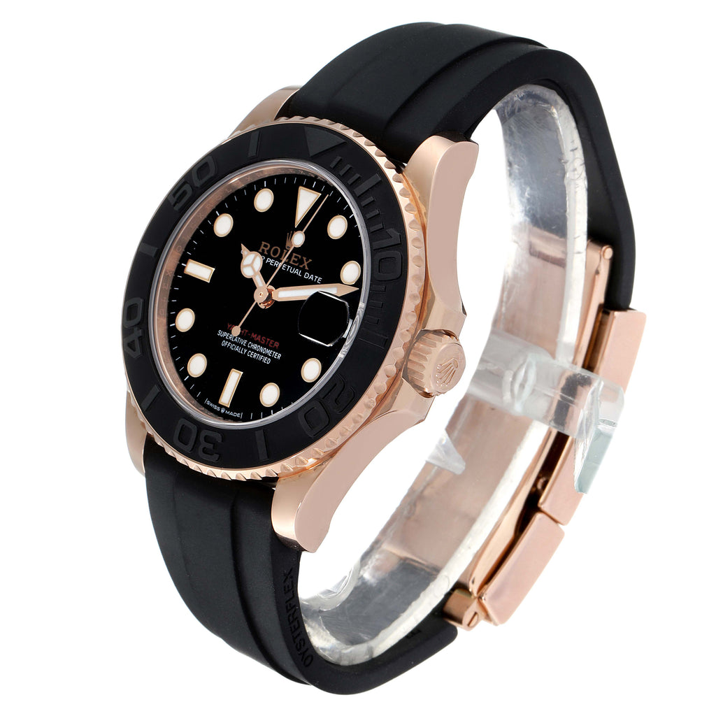 Rolex Yachtmaster 37 18K Rose Gold Oysterflex Watch 268655 Unworn