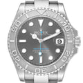 Rolex Yachtmaster 37 Midsize Steel Platinum Mens Watch 268622 Box Card