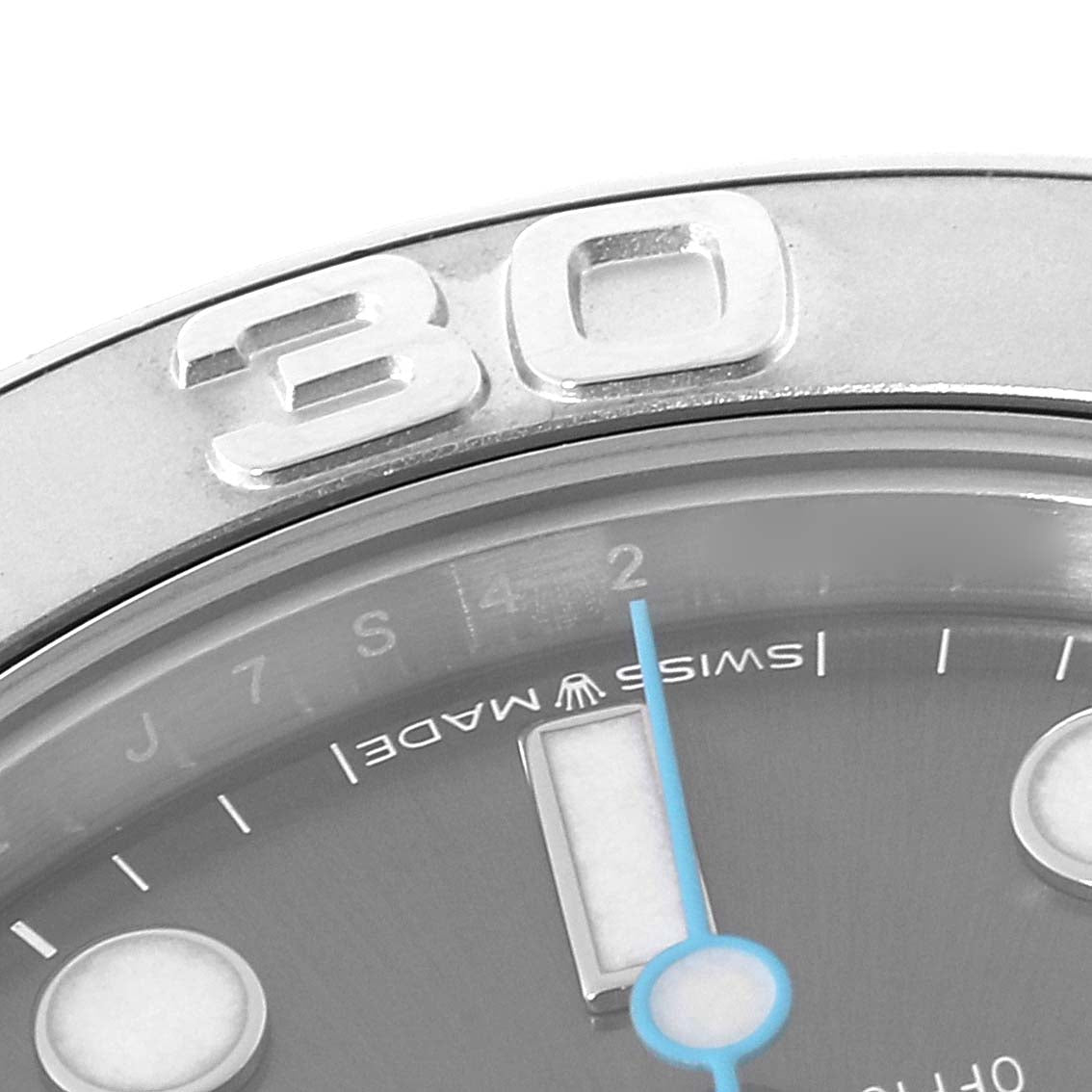 Rolex Yachtmaster 37 Midsize Steel Platinum Mens Watch 268622 Box Card