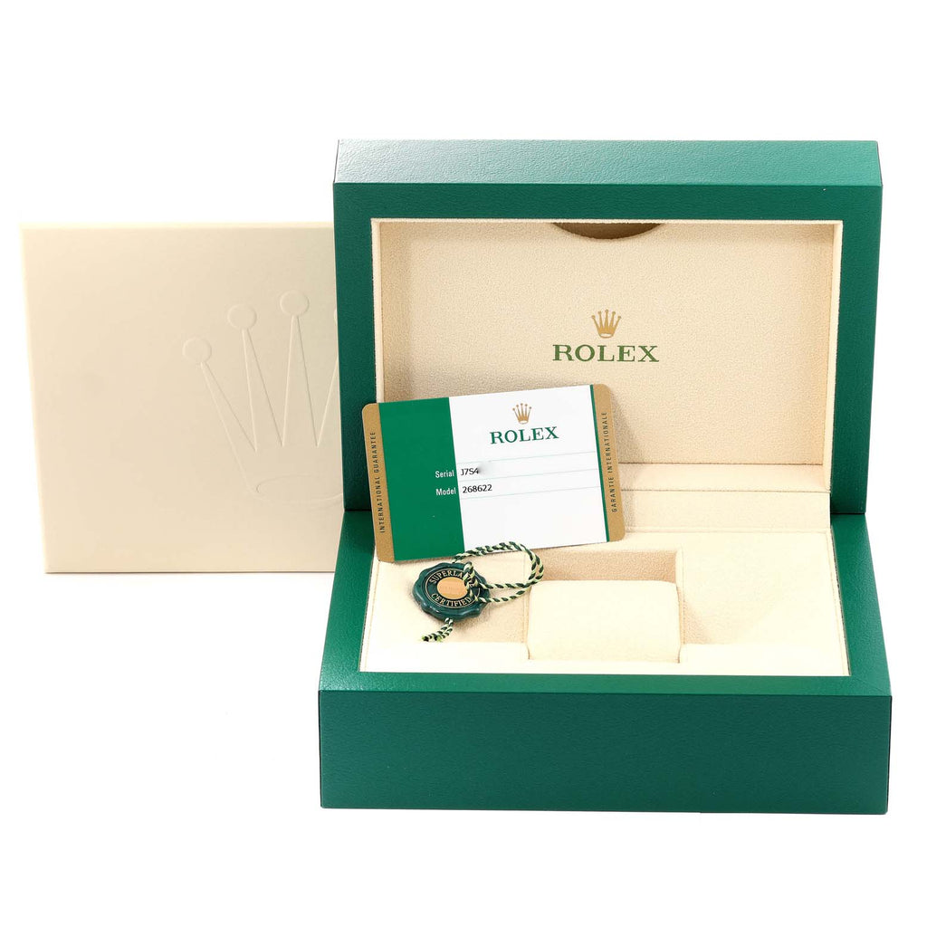 Rolex Yachtmaster 37 Midsize Steel Platinum Mens Watch 268622 Box Card