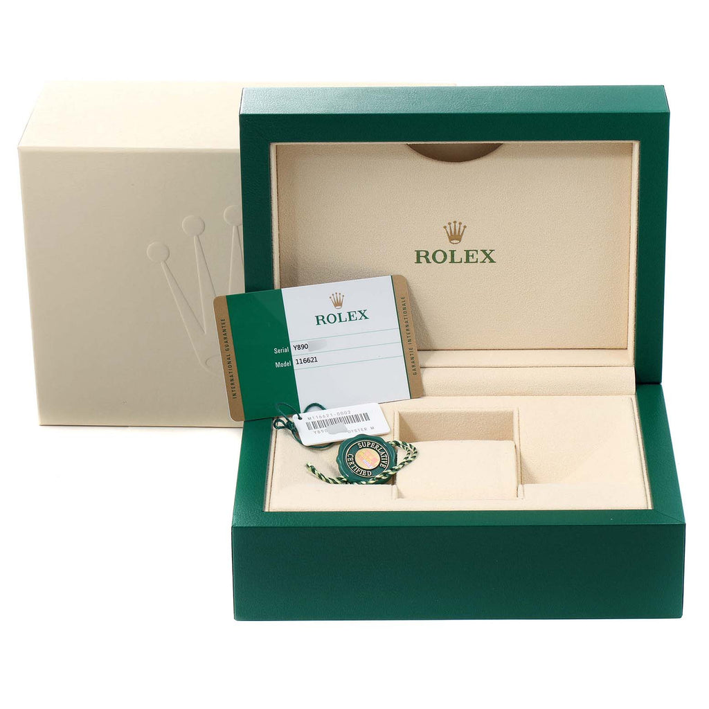 Rolex Yachtmaster 40 Everose Gold Steel Black Dial Mens Watch 116621 Unworn
