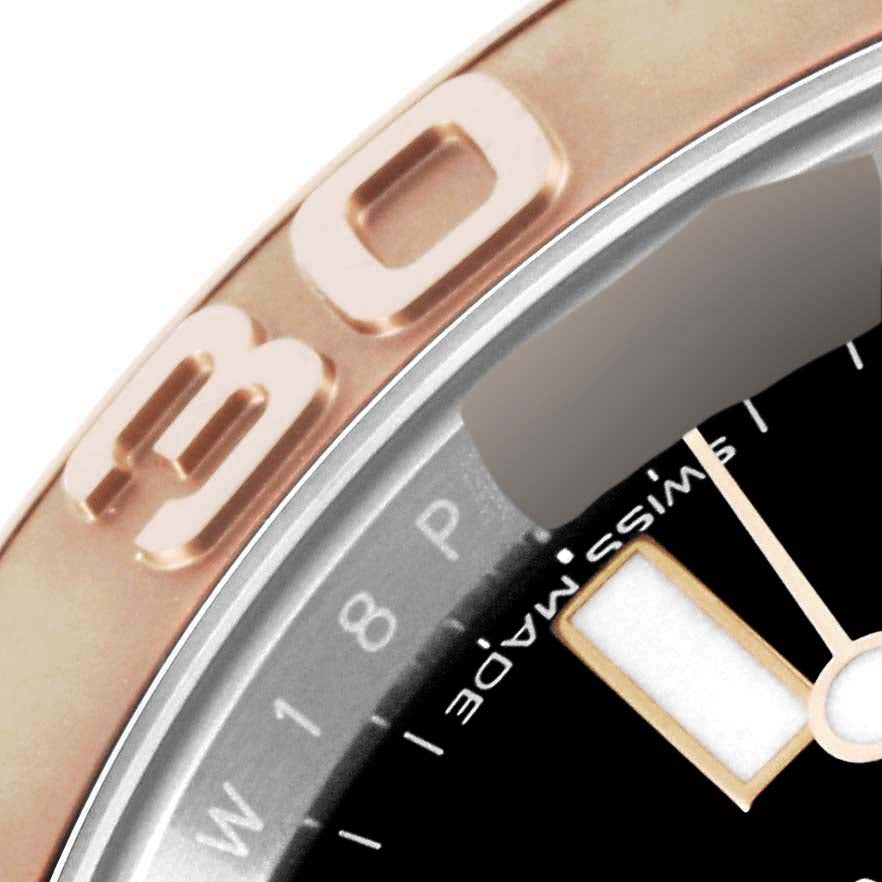 Rolex Yachtmaster 40 Rose Gold Steel Black Dial Mens Watch 116621 Box Card