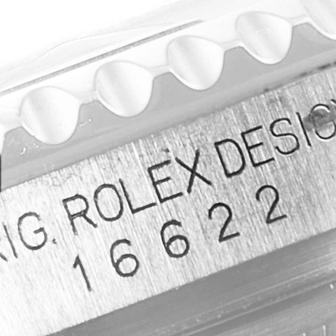 Rolex Yachtmaster 40 Steel Platinum Dial Bezel Mens Watch 16622 Box Card