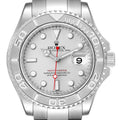Rolex Yachtmaster 40 Steel Platinum Dial Bezel Mens Watch 16622 Box Card
