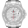 Rolex Yachtmaster 40 Steel Platinum Dial Bezel Mens Watch 16622 Box Papers